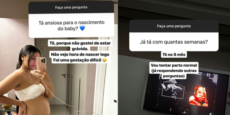 Grávida de 8 meses, Távila Gomes revela que teve gestação difícil